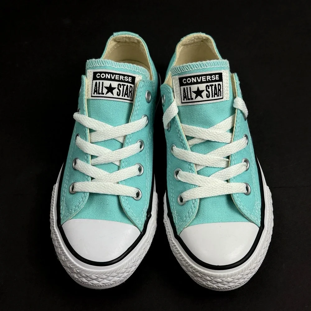 Converse All Star Ox Sneaker Shoe Kid US 12 Aqua Blue Low Top Canvas Lace Up